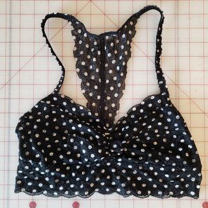 VS PINK Mesh Polka Dot Halter Bralette